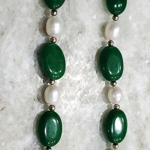 Elegant Green Beaded Necklace⚜️💚⚜️ 18 Inch